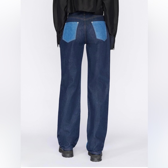 FRAME Blue Le Jane Contrast Patchwork Jeans - Picture 3 of 11